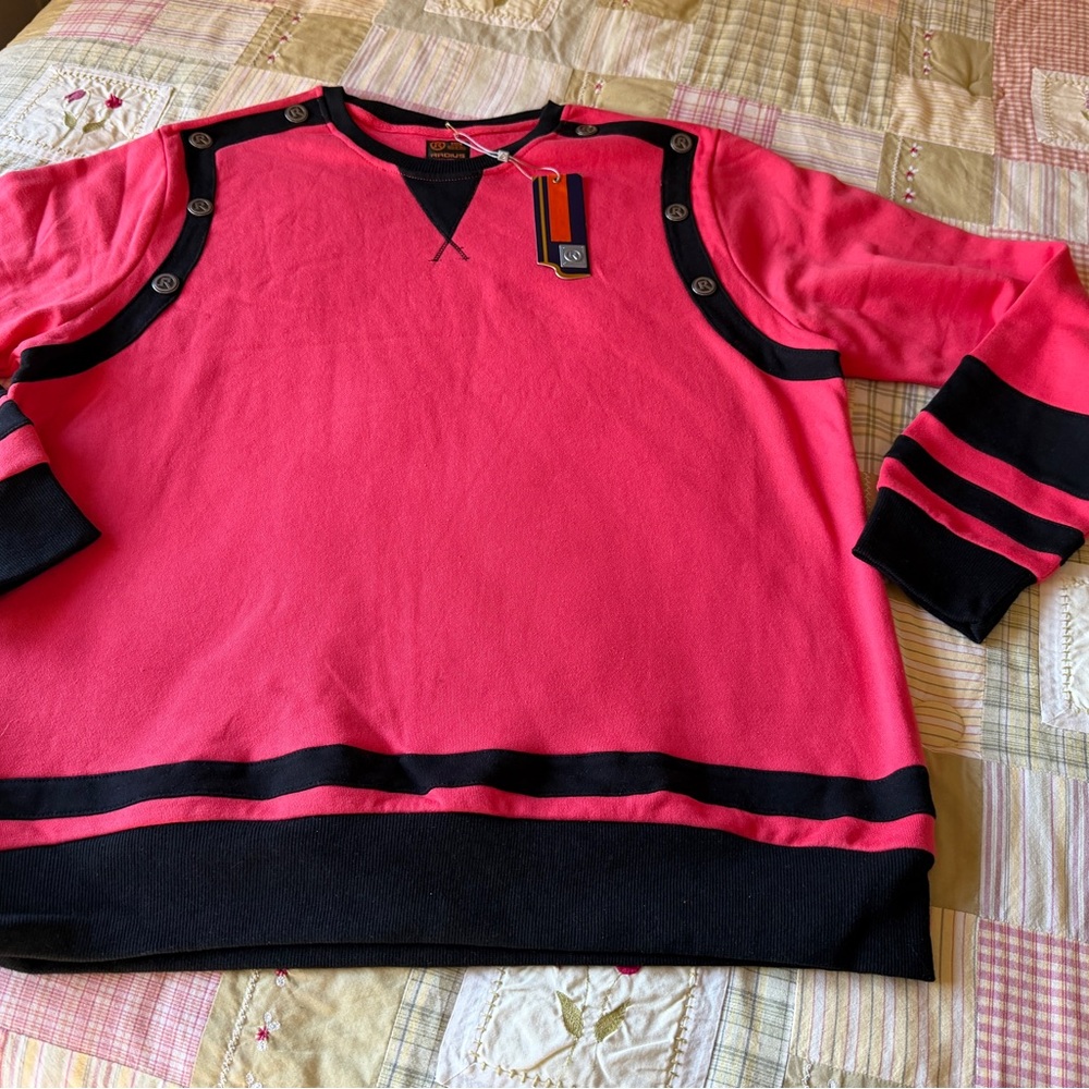 Men's‎ Lava Red & Black Sweater- Sweatshirt SIZE XXL New With Tag Radius